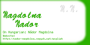 magdolna nador business card