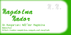 magdolna nador business card